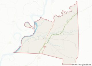 Map of Claiborne County, Mississippi