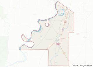 Map of Coahoma County, Mississippi