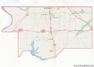 Map of Desoto County, Mississippi