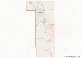 Map of Forrest County, Mississippi