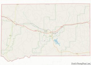 Map of Franklin County, Mississippi