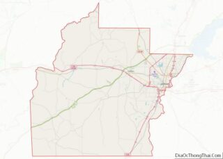 Map of Hinds County, Mississippi