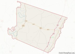 Map of Holmes County, Mississippi