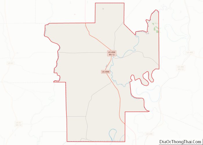 Map of Humphreys County
