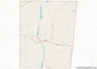 Map of Itawamba County, Mississippi