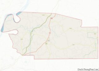 Map of Jefferson County, Mississippi