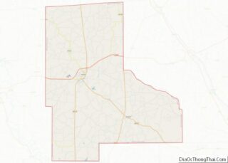 Map of Jefferson Davis County, Mississippi