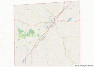 Map of Jones County, Mississippi