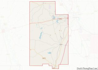 Map of Lamar County, Mississippi