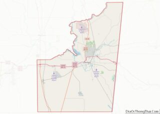 Map of Lowndes County, Mississippi