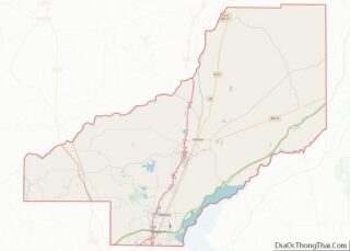 Map of Madison County, Mississippi