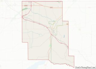 Map of Marshall County, Mississippi