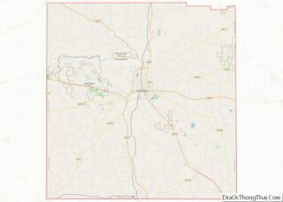 Map of Neshoba County, Mississippi