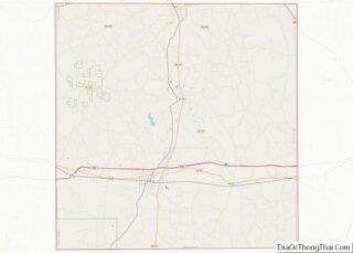 Map of Newton County, Mississippi