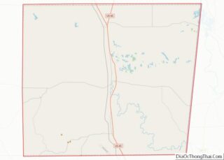 Map of Noxubee County, Mississippi