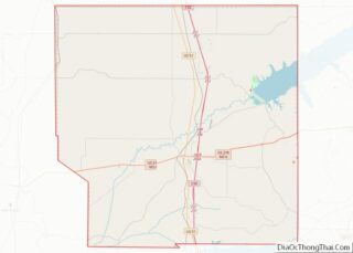 Map of Panola County, Mississippi