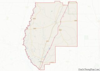 Map of Pearl River County, Mississippi