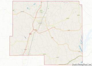 Map of Prentiss County, Mississippi