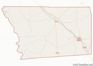 Map of Simpson County, Mississippi