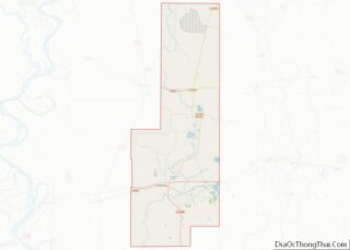 Map of Sunflower County, Mississippi