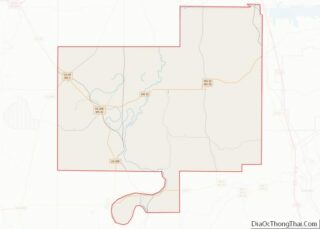 Map of Tallahatchie County, Mississippi