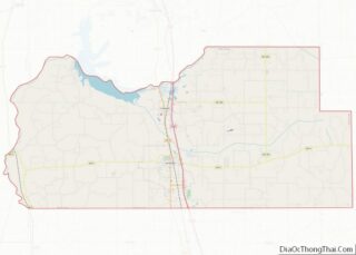 Map of Tate County, Mississippi