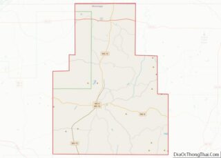 Map of Tippah County, Mississippi