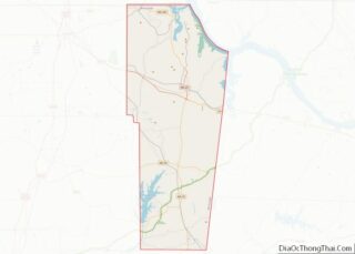 Map of Tishomingo County, Mississippi