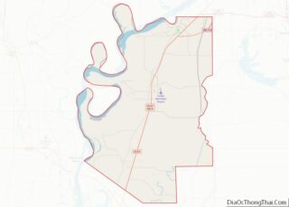 Map of Tunica County, Mississippi