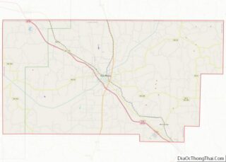 Map of Union County, Mississippi