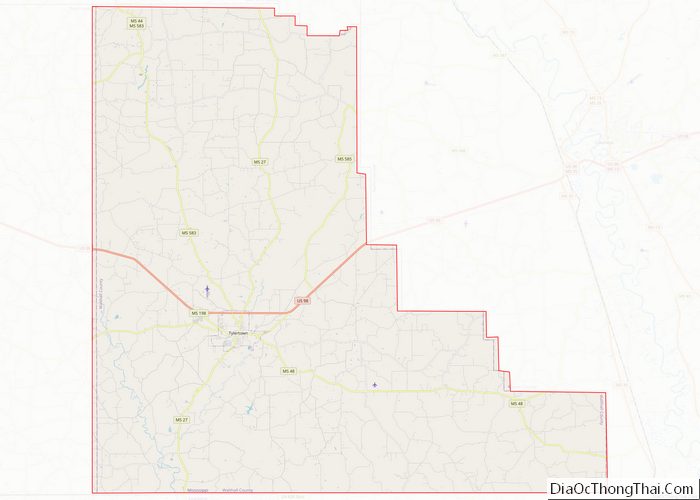 Map of Walthall County