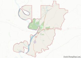 Map of Warren County, Mississippi