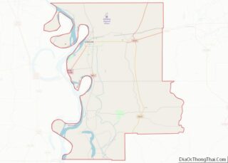 Map of Washington County, Mississippi