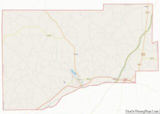 Map of Webster County, Mississippi