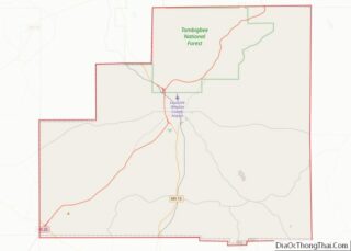 Map of Winston County, Mississippi