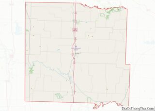 Map of Bates County, Missouri