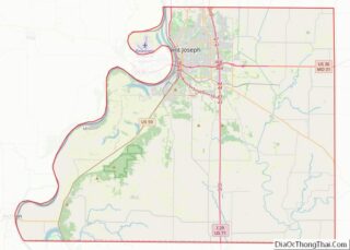 Map of Buchanan County, Missouri