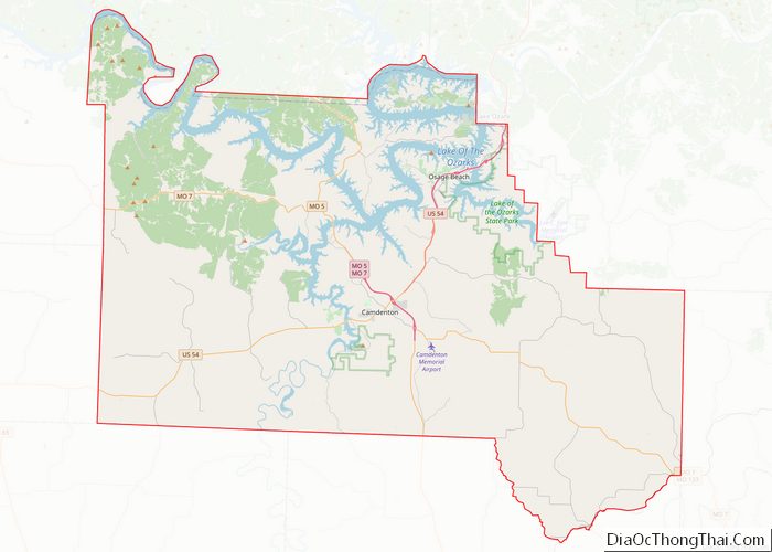Map of Camden County