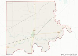 Map of Carroll County, Missouri