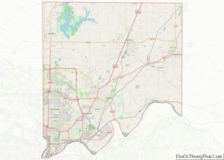 Map of Clay County, Missouri