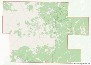 Map of Dent County, Missouri