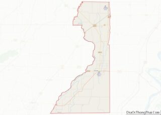 Map of Dunklin County, Missouri