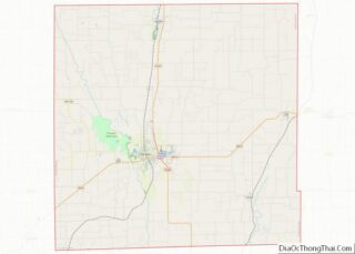 Map of Grundy County, Missouri