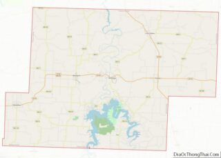 Map of Hickory County, Missouri