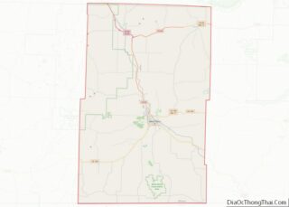 Map of Howell County, Missouri