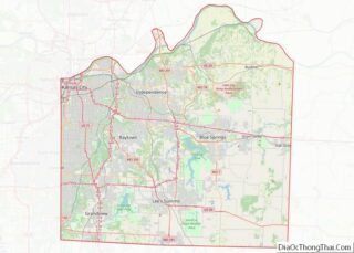 Map of Jackson County, Missouri