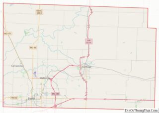 Map of Jasper County, Missouri