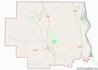 Map of Lincoln County, Missouri