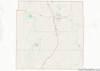 Map of Madison County, Missouri