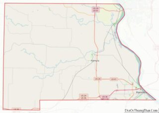 Map of Marion County, Missouri